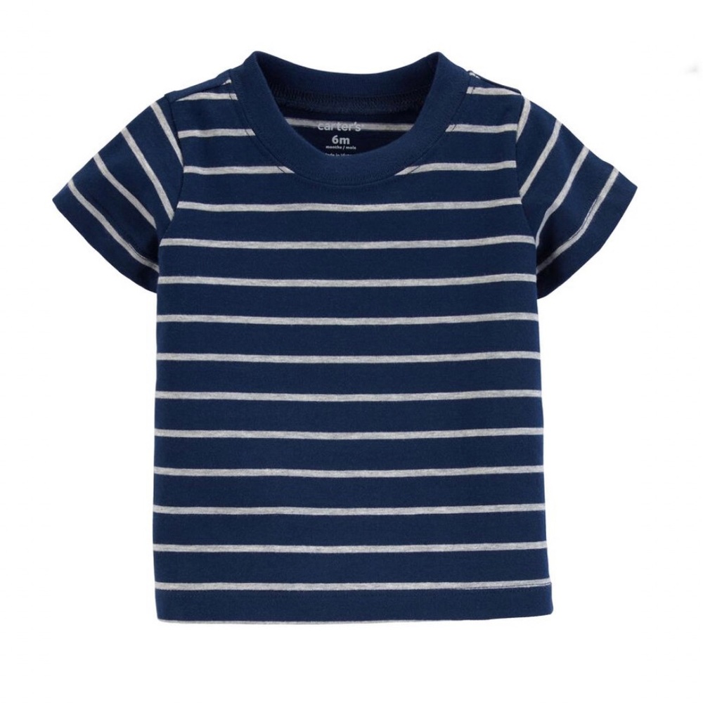 2-Piece Striped Tee & Anchor Shortalls Set - Picture 2 of 2